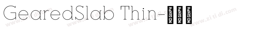 GearedSlab Thin字体转换